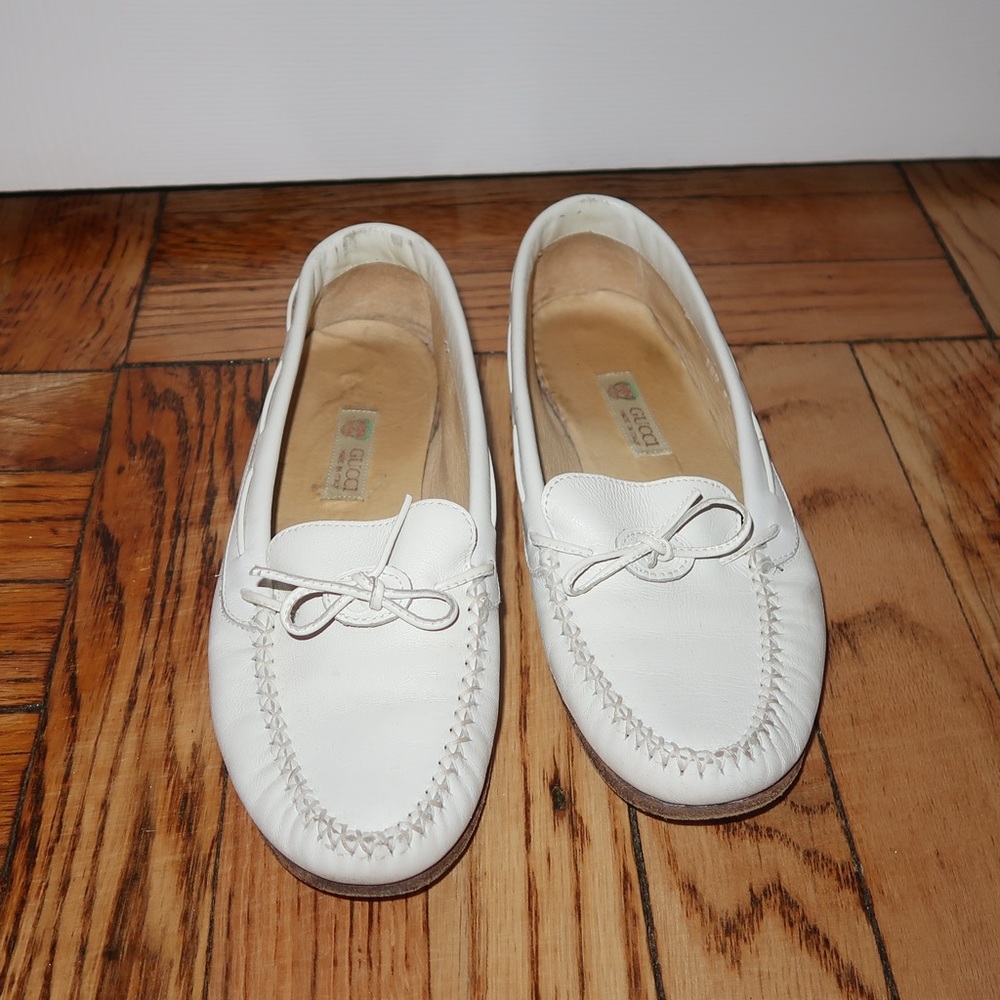 Gucci White Loafers